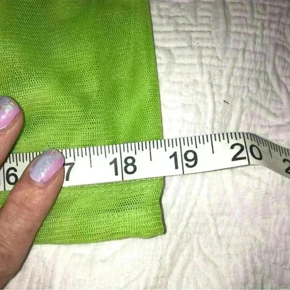 Neon Green Sheer jacket with Toggle Drawstring Waist - Picture 11 of 12